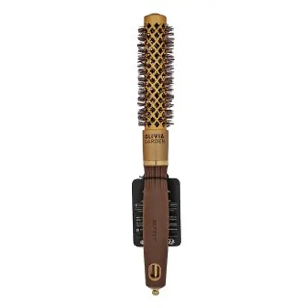 Olivia Garden Olivia Garden Expert Blowout Shine Round Brush Wavy Bristles Gold & Brown 20 mm četka za kosu