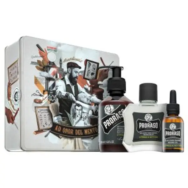 Proraso Proraso Cypress And Vetiver darčeková sada Metal Box Beard Care 200 ml + 100 ml + 30 ml