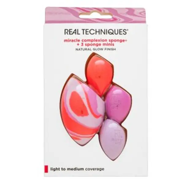 Real Techniques Real Techniques Berry Pop Miracle Complexion Sponge + 3 Sponge Minis spužvica za nanošenje šminke