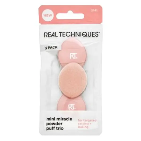 Real Techniques Real Techniques Mini Miracle Powder Puff Trio spužvica za nanošenje pudera