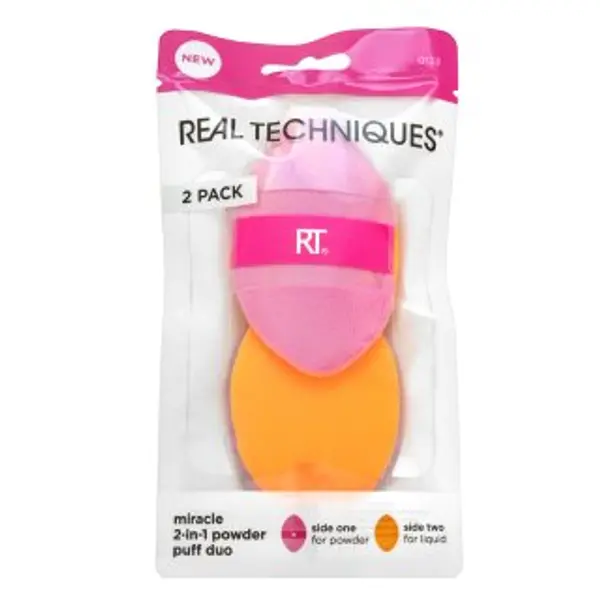 Real Techniques Real Techniques Miracle 2-in-1 Makeup Powder Puff Duo spužvica za nanošenje šminke