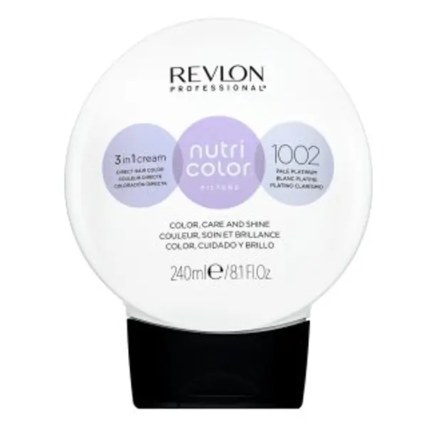 Revlon Professional Revlon Professional Nutri Color Filters 3in1 Cream hranjiva maska s pigmentima u boji za oživljavanje boje 1002 Pale Platinum 240 ml