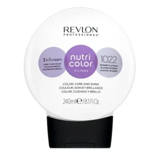 Revlon Professional Revlon Professional Nutri Color Filters 3in1 Cream hranjiva maska s pigmentima u boji za oživljavanje boje 1022 Intense Platinum 240 ml
