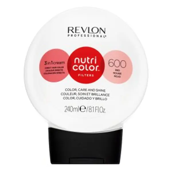 Revlon Professional Revlon Professional Nutri Color Filters 3in1 Cream hranjiva maska s pigmentima u boji za oživljavanje boje 600 Red 240 ml