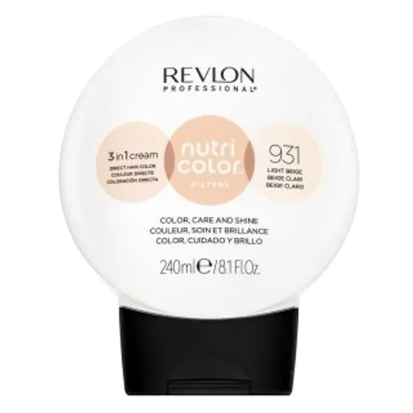 Revlon Professional Revlon Professional Nutri Color Filters 3in1 Cream hranjiva maska s pigmentima u boji za oživljavanje boje 931 Light Beige 240 ml
