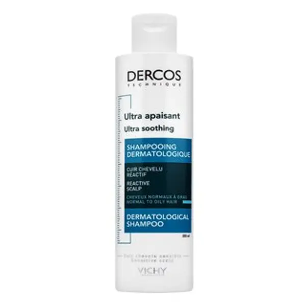 Vichy Vichy Dercos Ultra Soothing Sulfate-Free Shampoo Normal To Oily Hair šampon bez sulfata za masno vlasište 200 ml