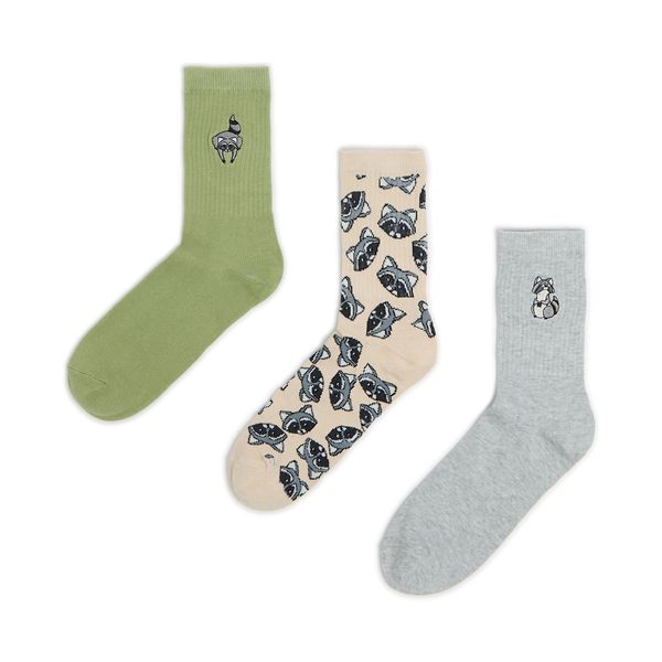 Cropp Cropp - 3-paket čarapa - svijetlo siva