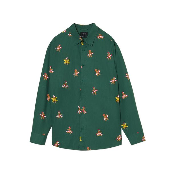 Cropp Cropp - Božićna košulja - tamnozeleno