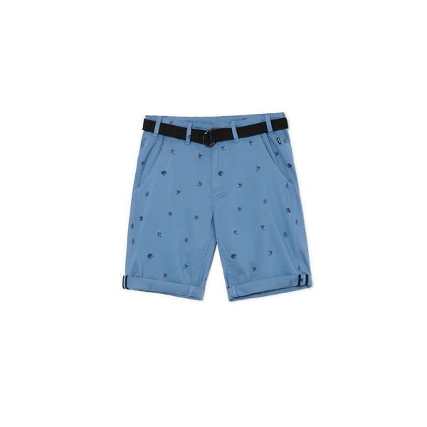 Cropp Cropp - Chino kratke hlače s uzorkom - svjetloplavo