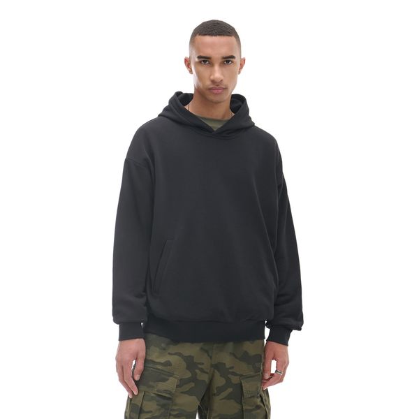 Cropp Cropp - Crna majica s kapuljačom - crno