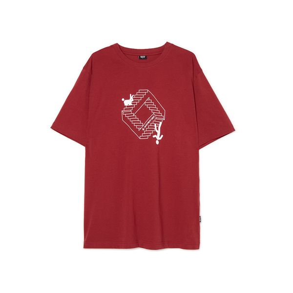 Cropp Cropp - Crvena majica s printom - roza