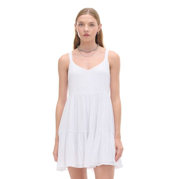 Cropp Cropp - Haljina s naramenicama - bijela