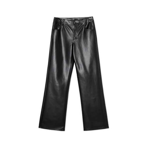 Cropp Cropp - Hlače od umjetne kože - crno