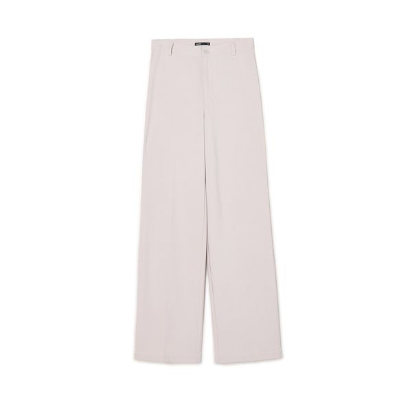 Cropp Cropp - Hlače s visokim strukom - svijetlo siva