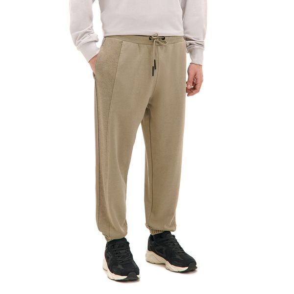 Cropp Cropp - Hlače s visokim udjelom pamuka s bočnim prugama - bež