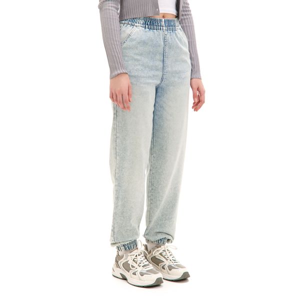 Cropp Cropp - Jogger hlače od trapera - bljedoplavo