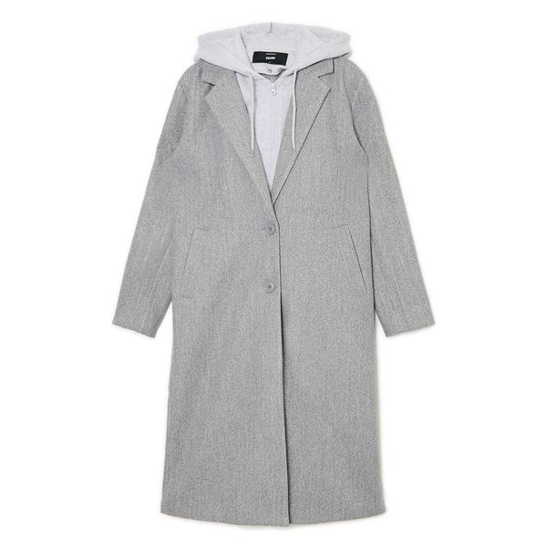 Cropp Cropp - Kaput s kapuljačom - svijetlo siva