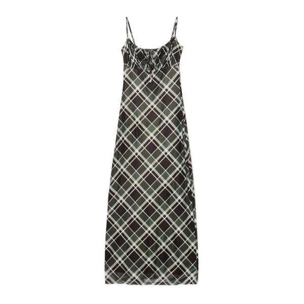 Cropp Cropp - Karirana haljina - tamnozeleno