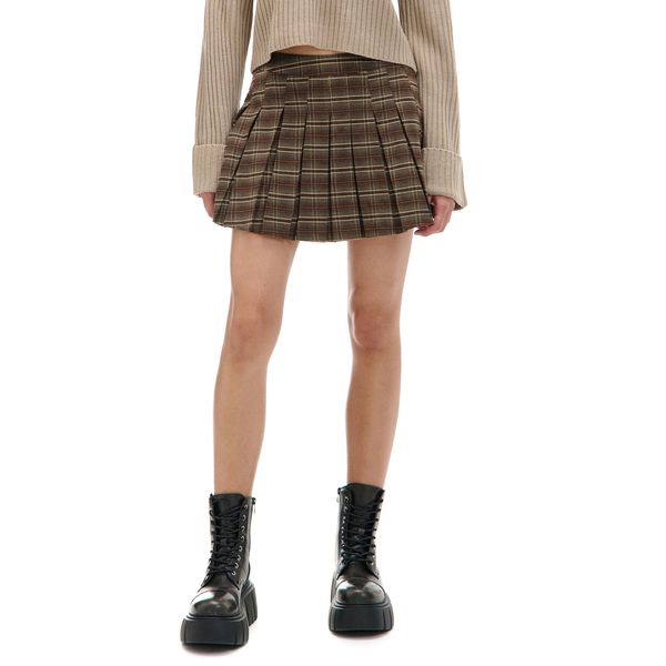 Cropp Cropp - Karirana mini suknja - bež