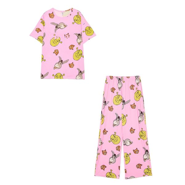 Cropp Cropp - Komplet dvodijelne pidžame Shrek - ružičasta