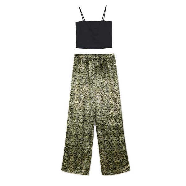 Cropp Cropp - Komplet dvodijelne pidžame - žutozeleno