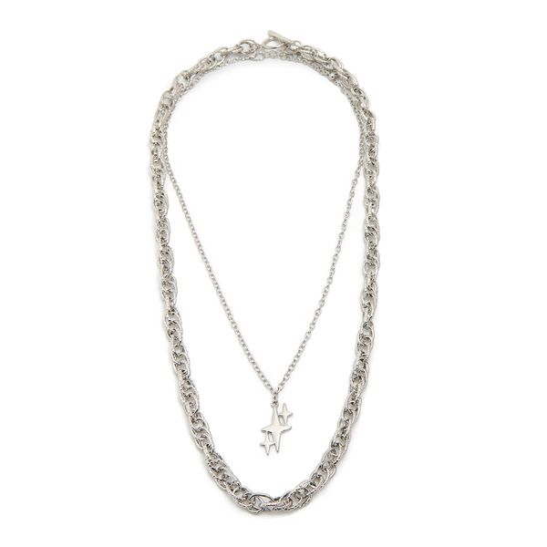 Cropp Cropp - Komplet ogrlica - srebrna