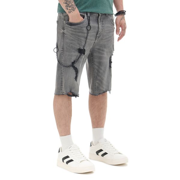 Cropp Cropp - Kratke hlače od trapera - svijetlo siva