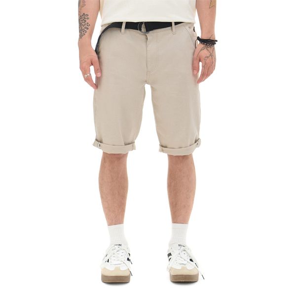 Cropp Cropp - Kratke hlače s remenom - bež