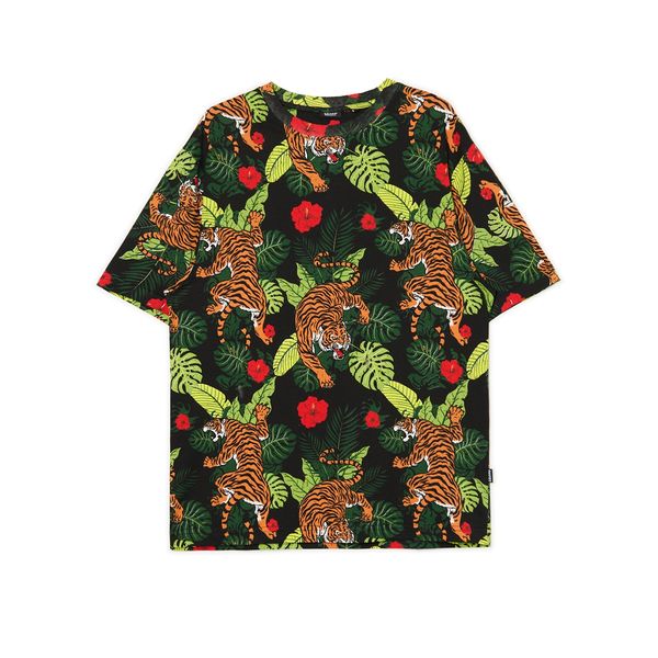 Cropp Cropp - Majica kratkih rukava s ponavljajućim uzorkom - crno