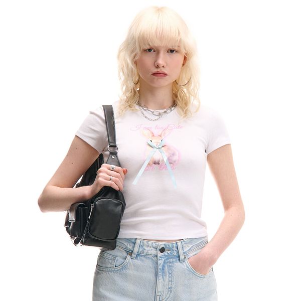 Cropp Cropp - Majica kratkih rukava s printom - bijela