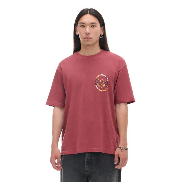 Cropp Cropp - Majica kratkih rukava s printom - karmin-crveno