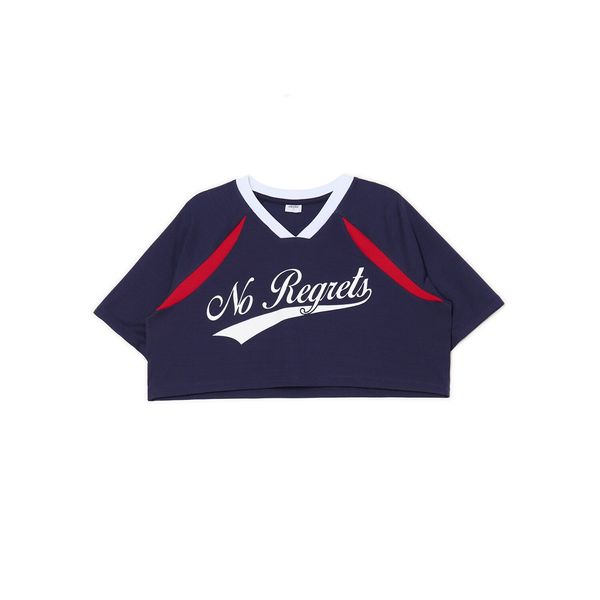 Cropp Cropp - Majica kratkih rukava s printom - mornarsko plava