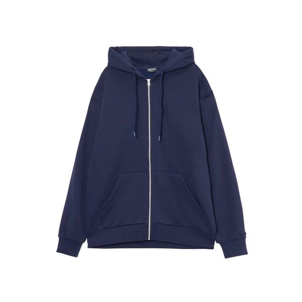 Cropp Cropp - Majica s kapuljačom na patentni zatvarač - mornarsko plava