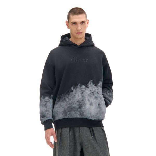 Cropp Cropp - Majica s kapuljačom s printom - crno