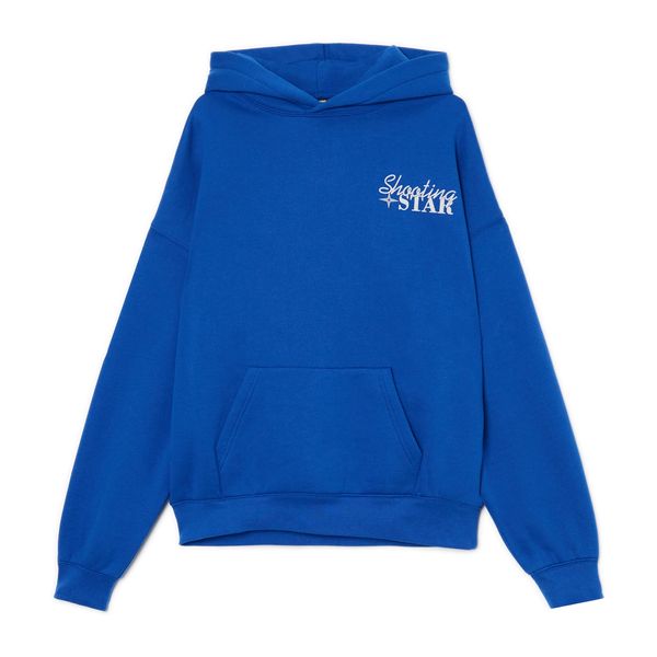 Cropp Cropp - Majica s kapuljačom s printom - indigo