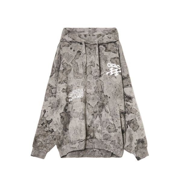 Cropp Cropp - Majica s kapuljačom s printom - tamnosivo