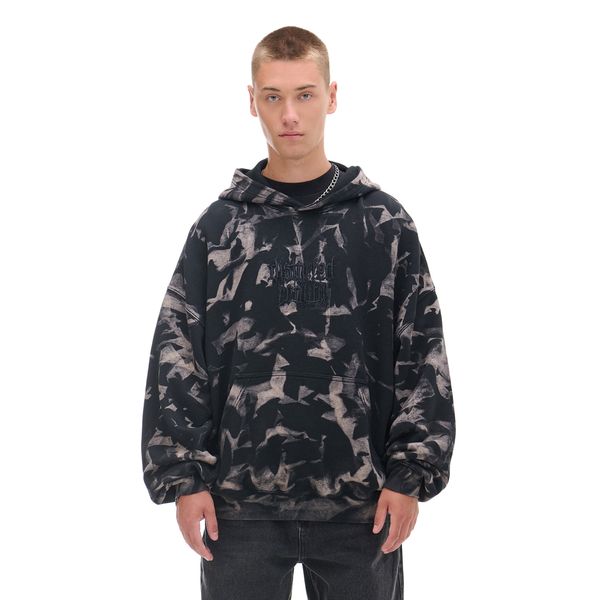 Cropp Cropp - Majica s kapuljačom s uzorkom - tamnosivo