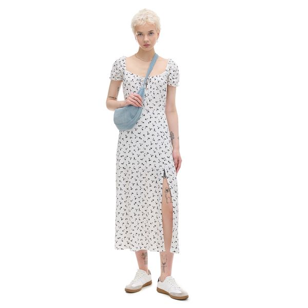 Cropp Cropp - Midi haljina cvjetnog uzorka - bijela