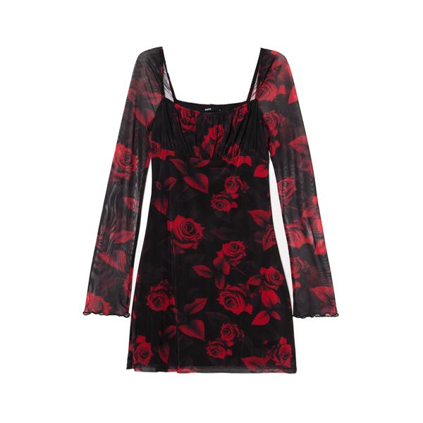 Cropp Cropp - Mini haljina cvjetna uzorka - crvena