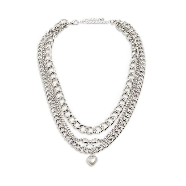 Cropp Cropp - Ogrlica s privjescima - srebrna