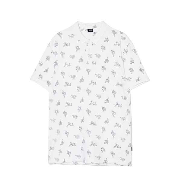 Cropp Cropp - Polo-majica s printom - bijela