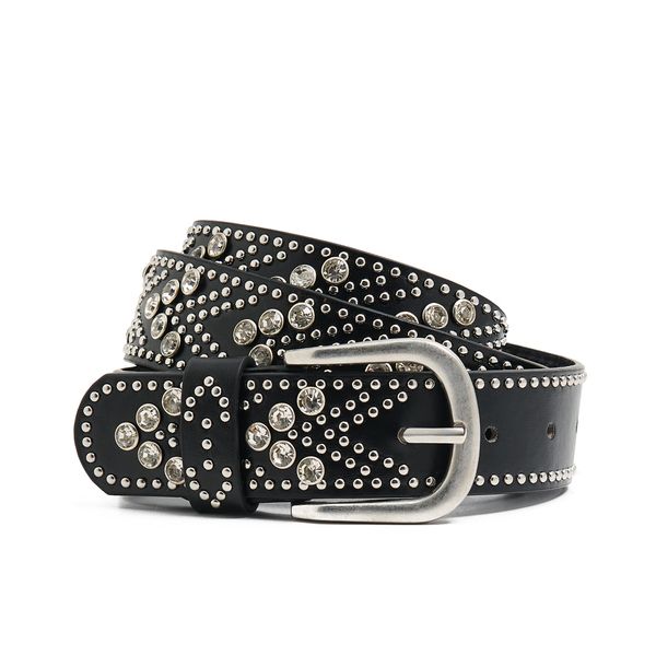 Cropp Cropp - Remen s metalnim detaljima - crno