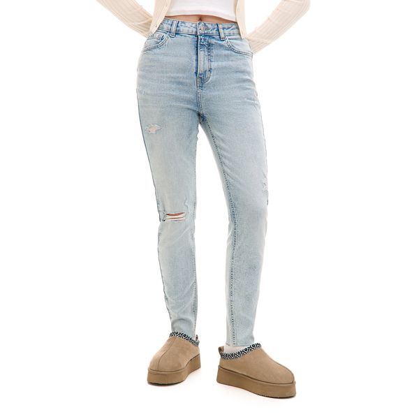 Cropp Cropp - Skinny traperice - bljedoplavo