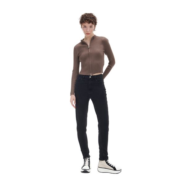 Cropp Cropp - Slim traperice mom kroja - crno