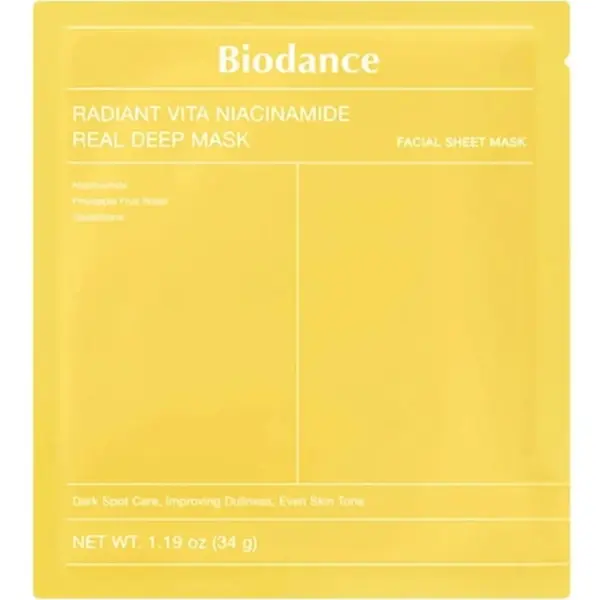 Biodance Biodance Radiant Vita Niacinamide Real Deep Mask Maska Za Njegu Lica 1 kom,