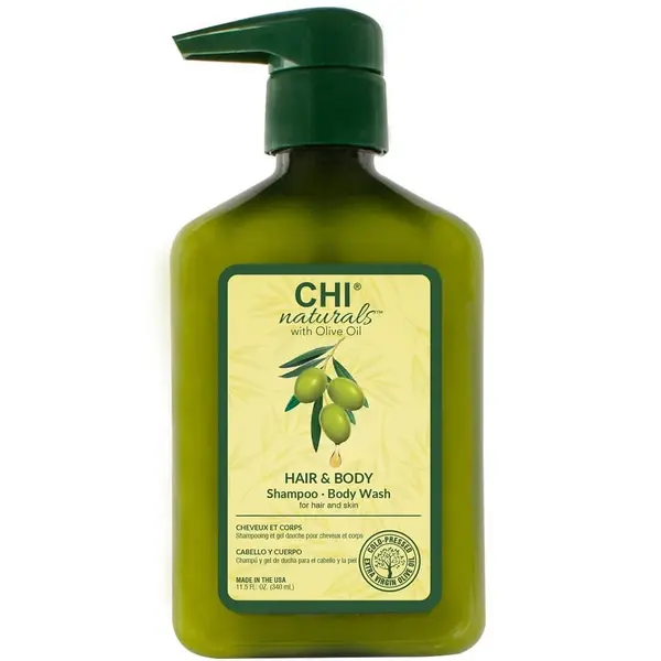 CHI CHI NATURALS WITH OLIVE OIL Naturals Olive Oil Hair&Body Shampoo Šampon 340 ml