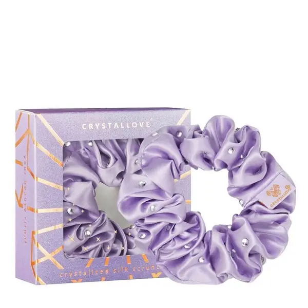 Crystallove Crystallove Gumice Za Kosu Crystalized Silk Scrunchie Lilac Gumica 1 kom,