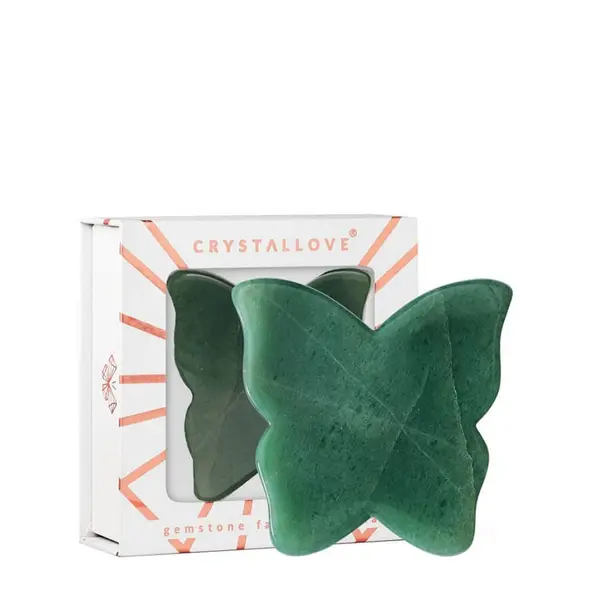 Crystallove Crystallove Masažeri Za Lice Butterfly Aventurine Gua Sha Masažer 1 kom,