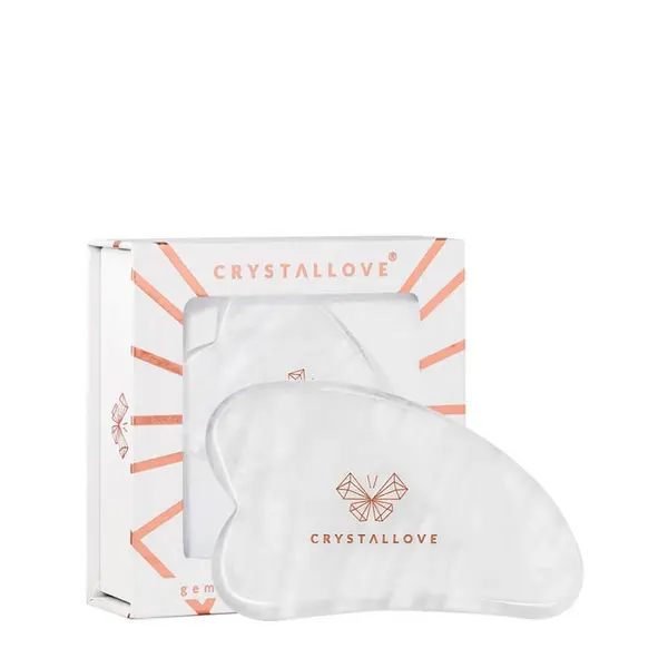 Crystallove Crystallove Masažeri Za Lice Clear Quartz Gua Sha Masažer 1 kom,