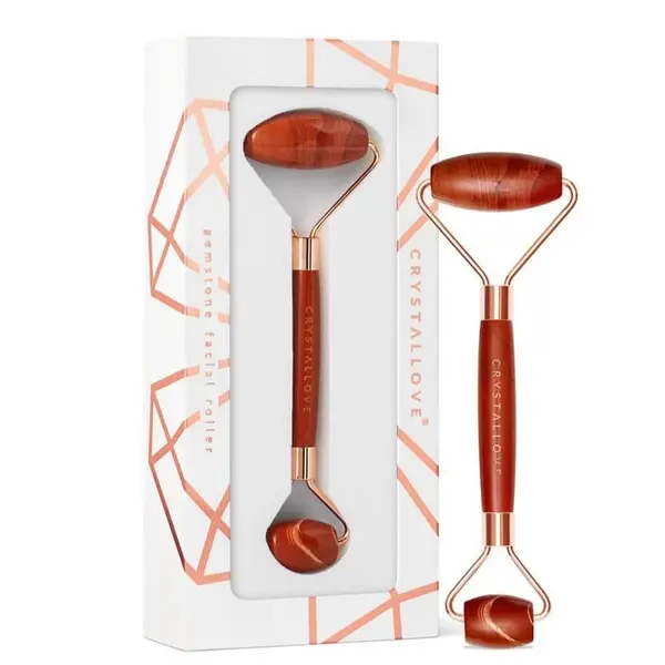 Crystallove Crystallove Masažeri Za Lice Red Jasper Roller Masažer 1 kom,